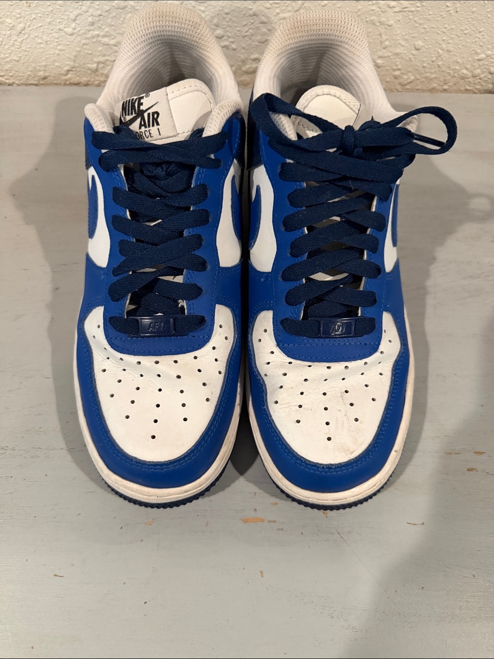 Nike Kids Low Top Sneakers - White & Blue